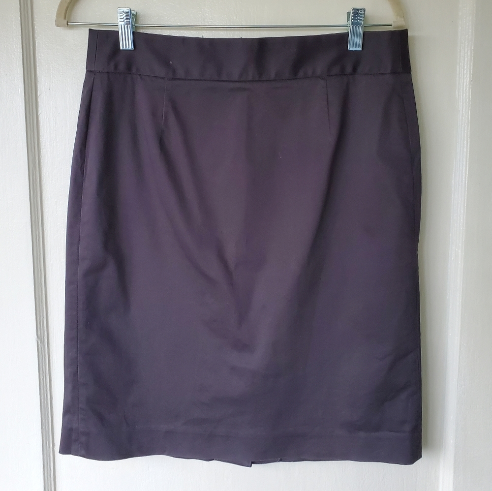 J. Crew sz 6 cotton spandex pencil skirt, grey